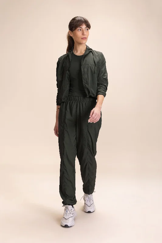 Nylon Net Pants Relaxed Fit Trousers