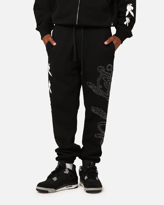 Playboy By Culture Kings Shyne Track Pants Black Comfy Cargo Trousers