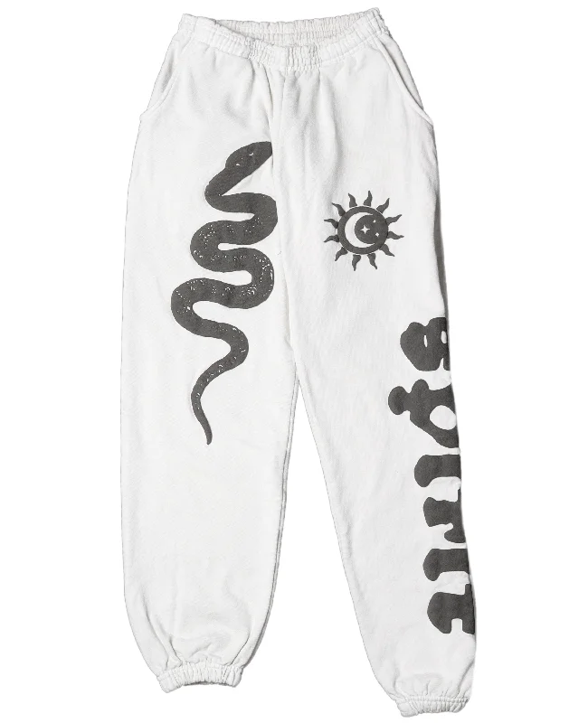 Snake Sweat Pants Elegant Palazzo Trousers