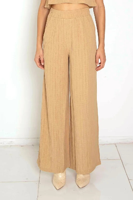 Ripple Gauze Wide Leg Pant Tanlines Modern Skinny Pants