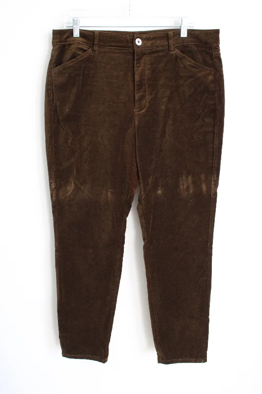J.Jill Brown Velvet Skinny Pant | 14 Cozy Jogger Leggings