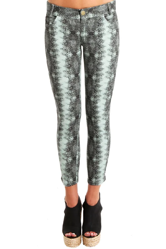 Derek Lam 10 Crosby  Lizard-Print Skinny Pants Soft Sweatpants Style