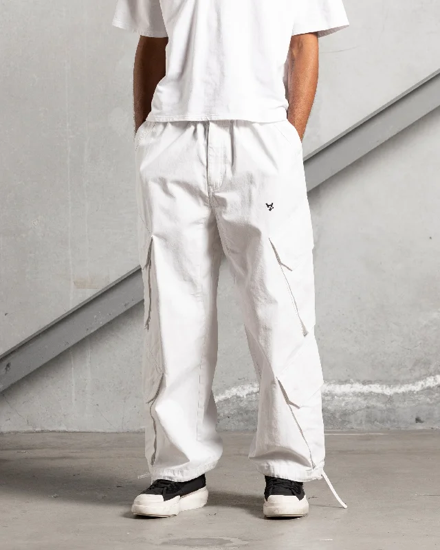 The Anti Order Hurtlocker Parachute Pants White Comfortable Jogger Trousers