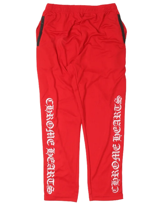 Snap Detail Track Pants Trendy Printed Pants