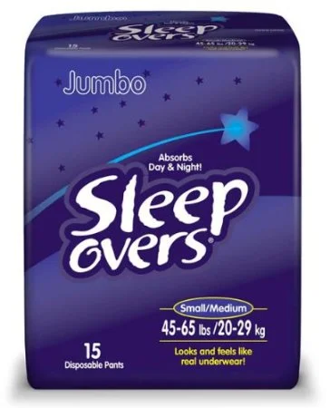 First Quality Sleepovers Youth Pants Small/Medium - 60 Count Comfortable Jogger Trousers