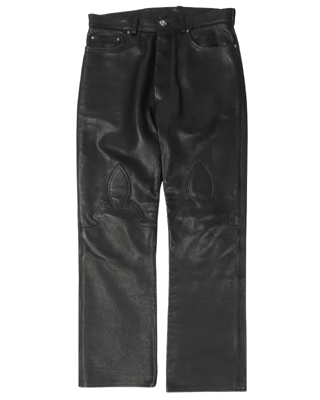 Le Fleur Leather Pants Wide-Legged Palazzos