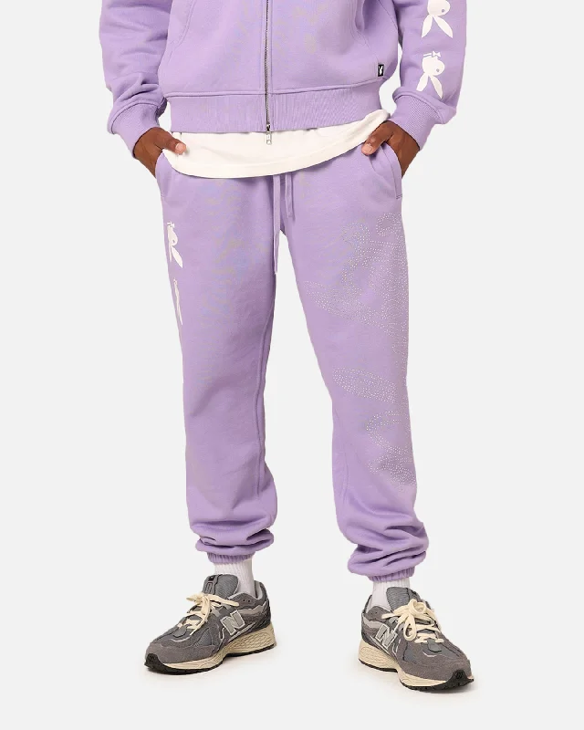 Playboy By Culture Kings Shyne Track Pants Purple Casual Plaid Pants