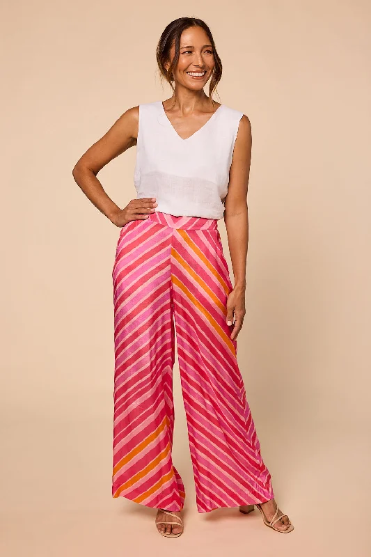Amari Palazzo Pant in Strawberry Moon Comfy Cargo Trousers