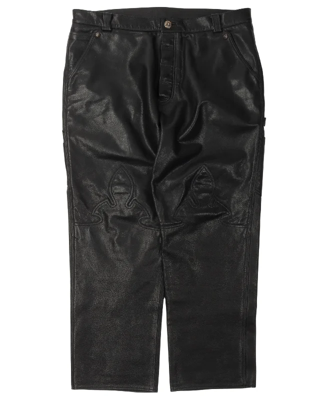 Le Fleur Leather Pants Classic Cropped Pants