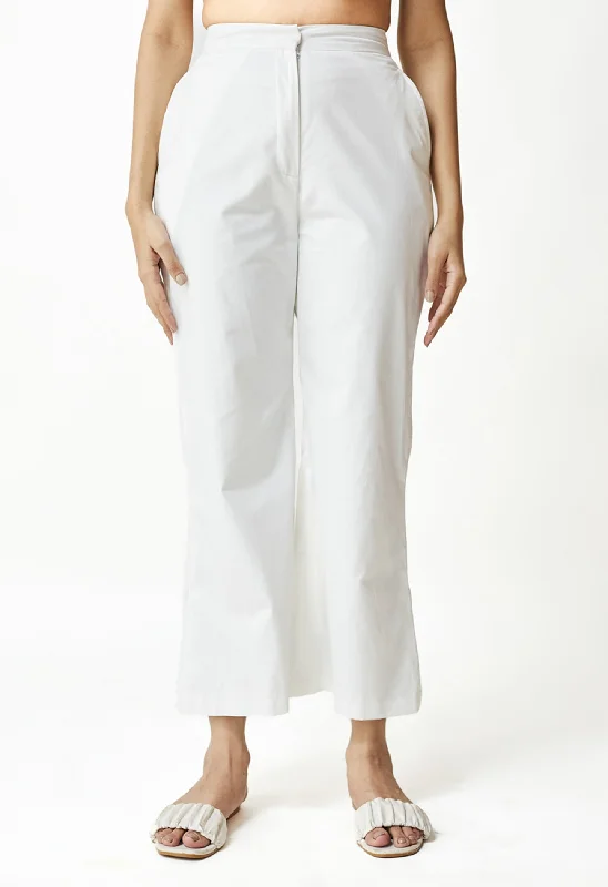 White Flared Pant Comfortable Maternity Pants