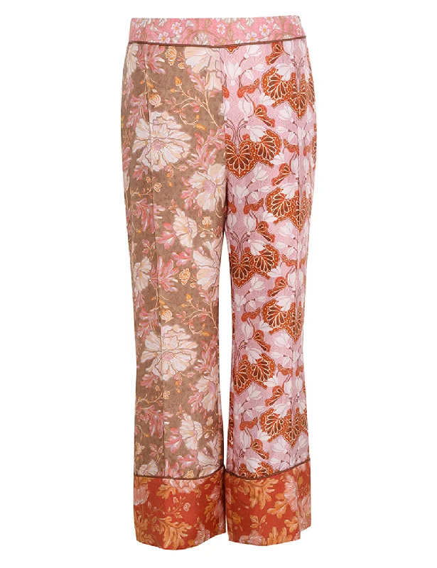 Kaleidoscope Pyjama Pant Spliced Multi Floral Soft Stretch Pants