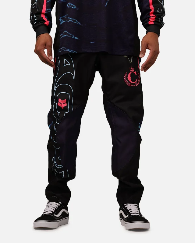 Fox Racing X Culture Kings Moto Pants Black Trendy Printed Pants