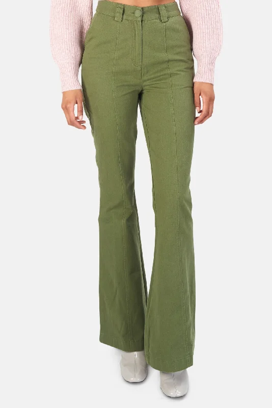 Meyerson Flared Pant Eucalyptus Formal Linen Trousers