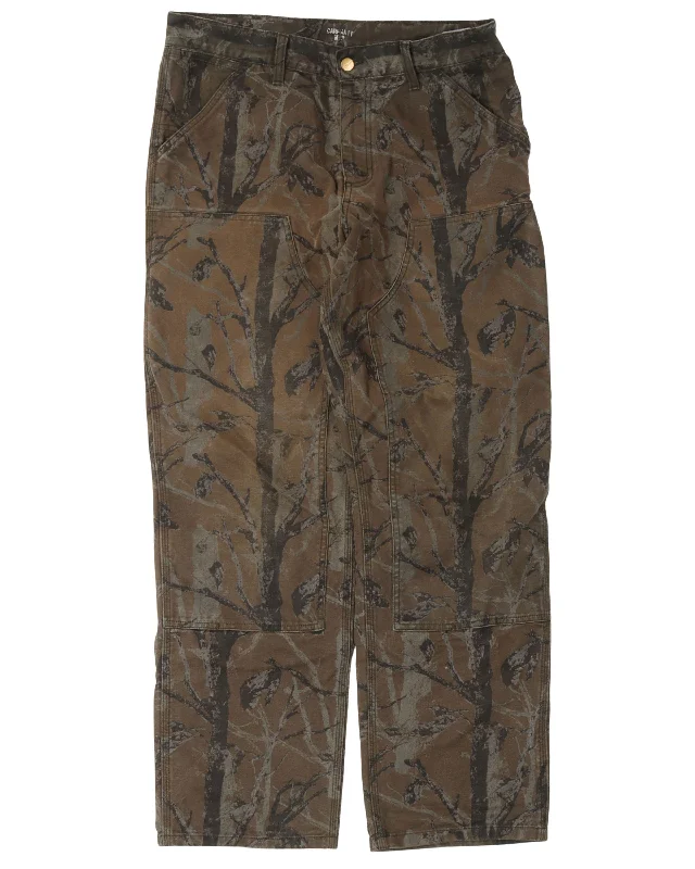 WIP Tree Camouflage Double Knee Pants Comfortable Denim Trousers