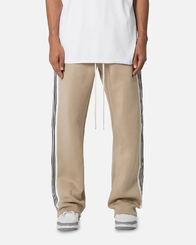 MNML Tricot Side Stripe Pants Earth Slim-Fit Khaki Pants