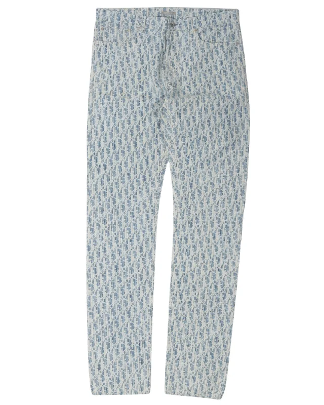 Oblique Monogram Pants Soft Stretch Trousers