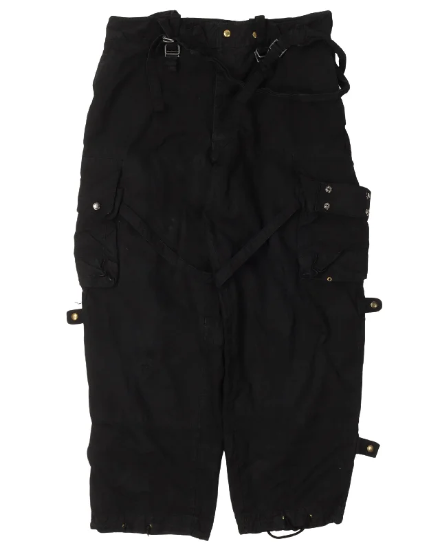 Modified Over-Dyed Swiss Alpenflage Cargo Pants Comfortable Fleece Pants