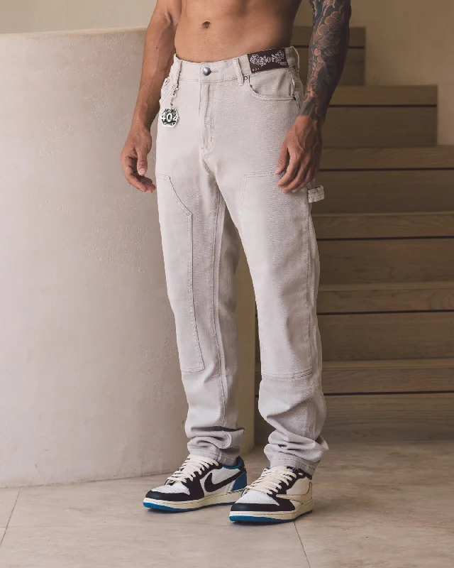 404 Heritage Carpenter Pants Stone Soft Sweatpants Style