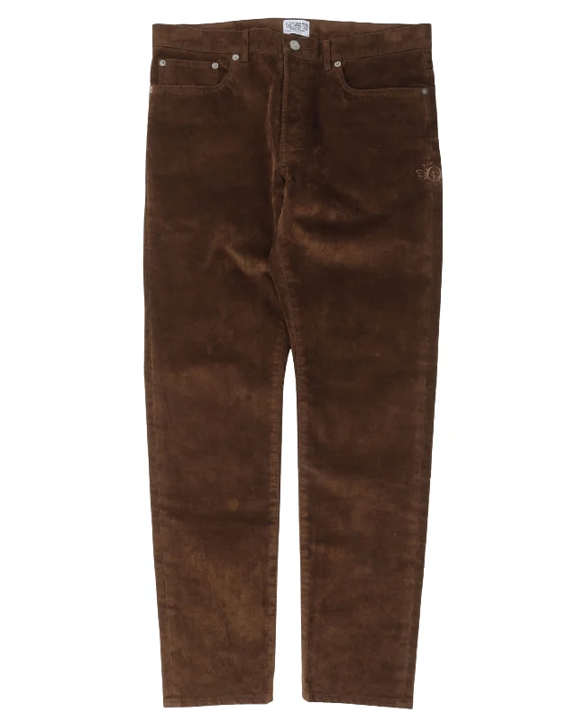 Cactus Jack Faux Suede Pants Formal Linen Trousers