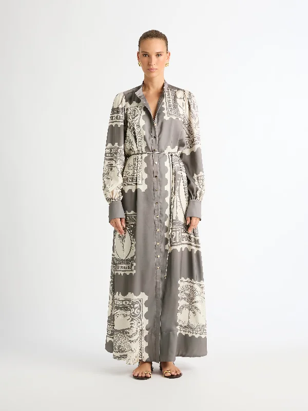 BERMUDA POST MAXI DRESS Cozy Wrap Maxi Dress