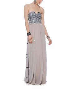 Boundary + Co Jenn Bustier Maxi Dress Elegant Silk Maxi Dress