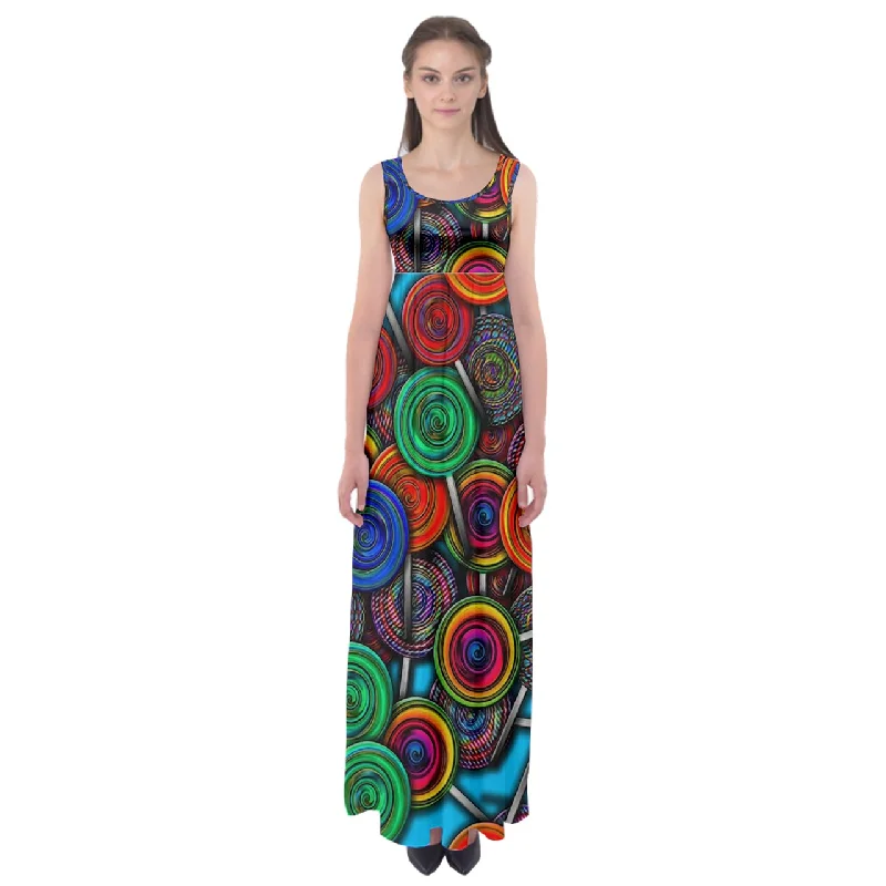 Colorful lolipops Empire Waist Maxi Dress Cozy Cold-Shoulder Maxi Dress