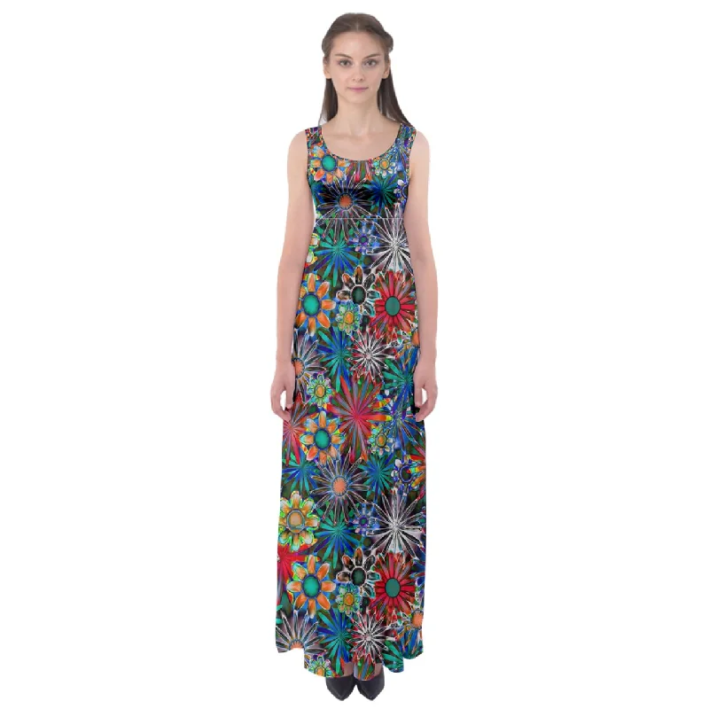 Daisy Garden Empire Waist Maxi Dress Casual Maxi Dress with Pockets