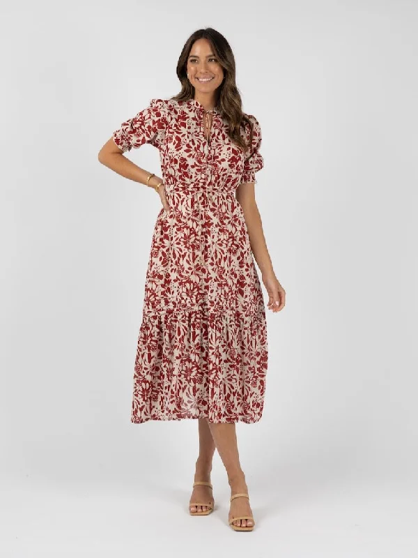 Eden Maxi Dress in Brick Cozy Wrap Maxi Dress