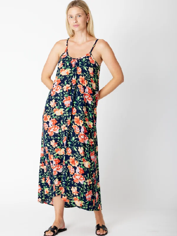 Maxi Dress - 30585 Floral Cozy Ribbed Maxi Dress