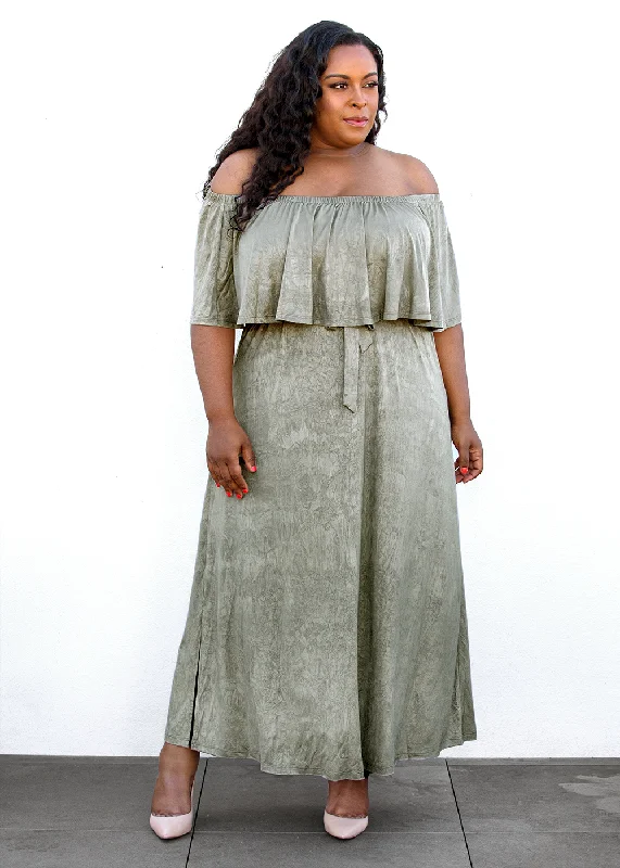 Morgan Maxi Dress Cozy Maxi Dress with Slit