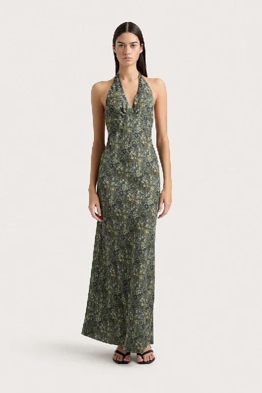 Soame Maxi Dress - Verdant Stylish Off-Shoulder Maxi Dress