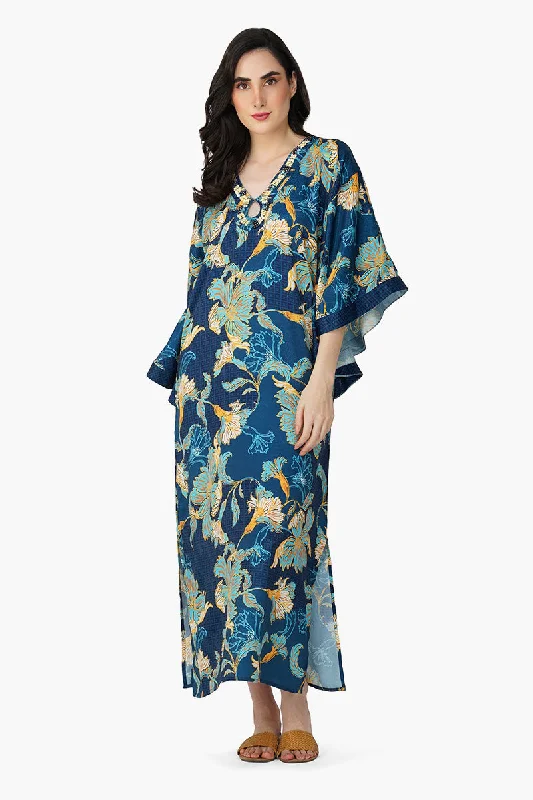 Tiffany Floret Embellished Maxi Dress Trendy A-Line Maxi Dress