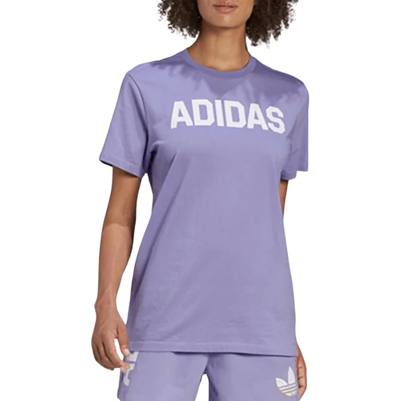 Adidas Womens Light Purple Streetball T-Shirt Machine Wash Dry Clean Hand Wash