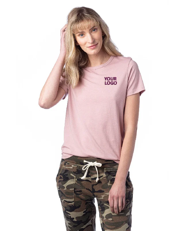 Alternative Ladies' Modal Tri-Blend T-Shirt, Rose Quartz Layered Multi-layer Single Layer