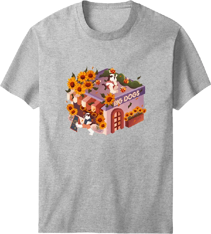 Sunflowers Flower Shop T-shirt Handmade Hand-knitted Hand-woven