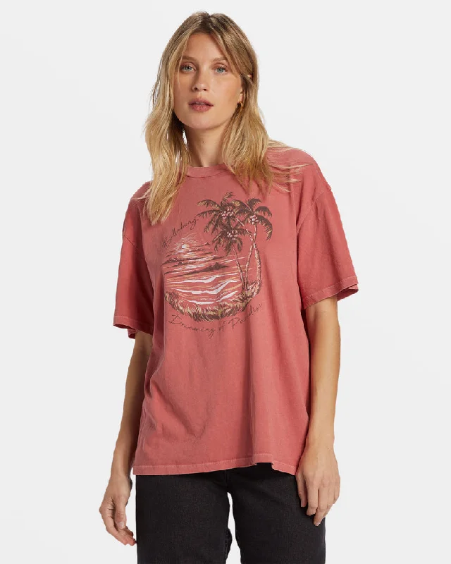 Billabong Dreaming Of Paradise T-Shirt Welt Pockets Slit Pockets Flap Pockets