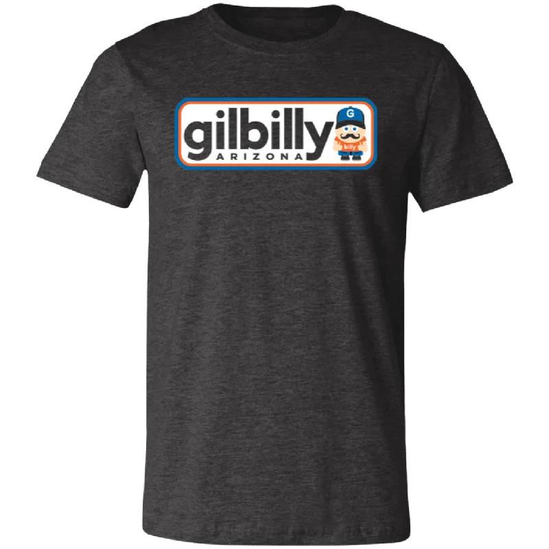 Unisex Crew Neck Shirt | Gilbilly Logo | Dark Grey Heather Machine Wash Dry Clean Hand Wash