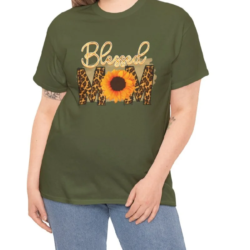 Blessed Mom |  Cotton Tee Chenille Blend Fleece Blend Nylon Blend