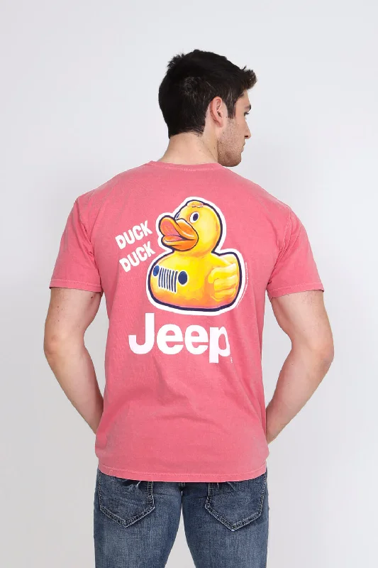 Jeep Duck T-Shirt in Watermelon | 3093-WATERMELON Silk Blend Satin Velvet