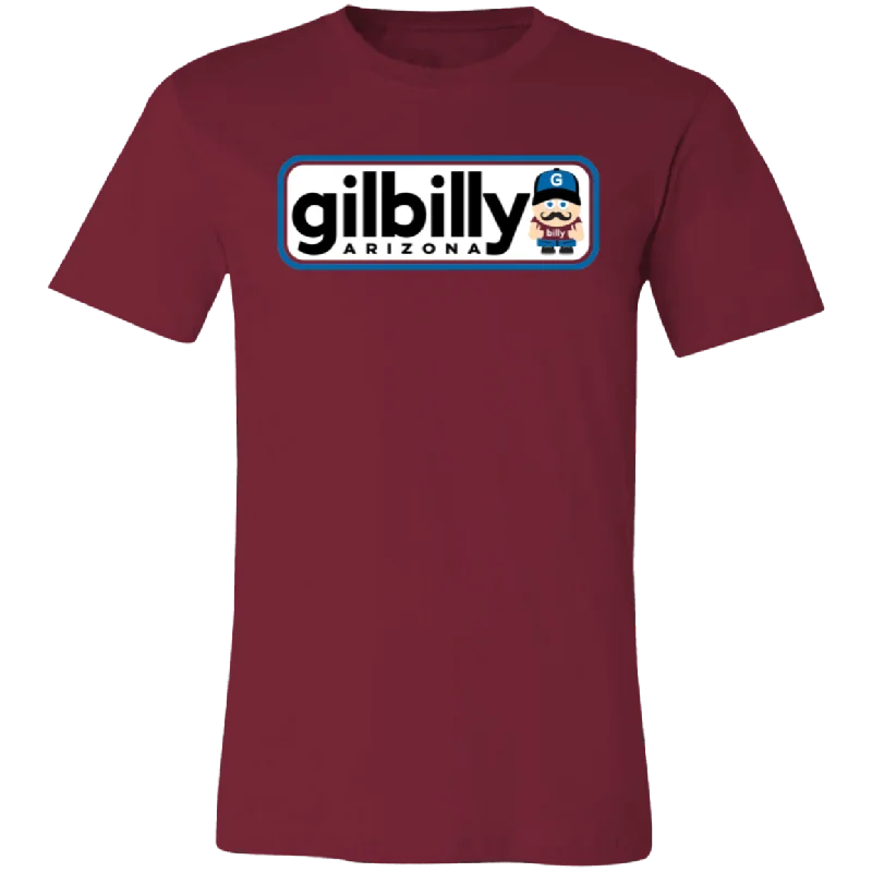 Unisex Crew Neck Shirt | Gilbilly Logo | Cardinal Red Polka Dot Checkered Tartan