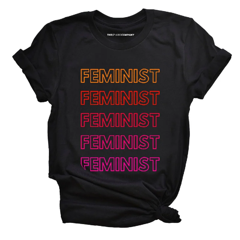 Retro Style Feminist Tee Feminist T-Shirt Seamless Knitted Crochet