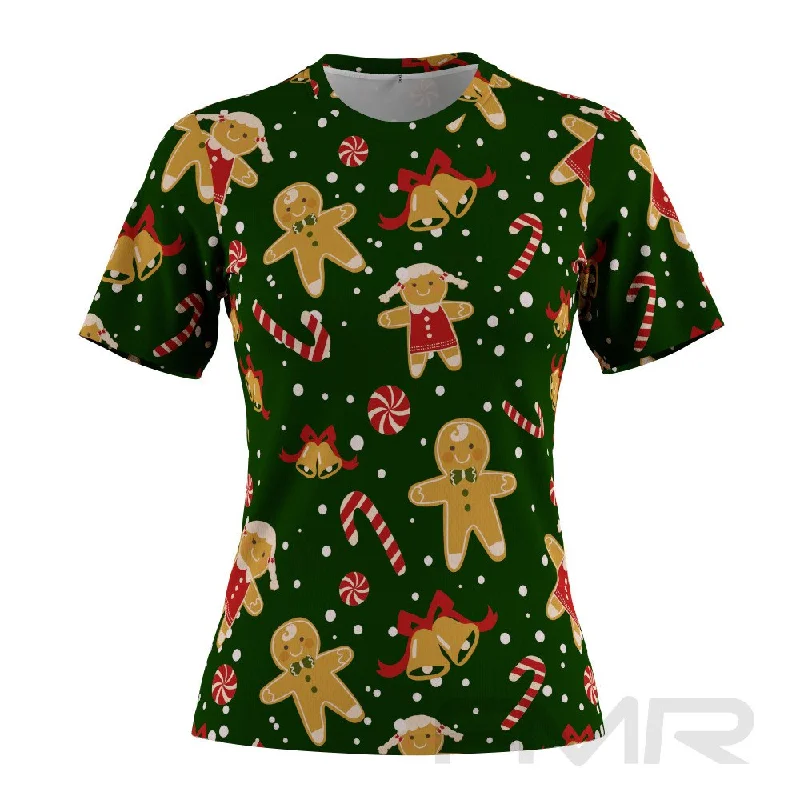 FMR Women's Gingerbread Short Sleeve Shirt Oversized T-Shirt Spandex breathable