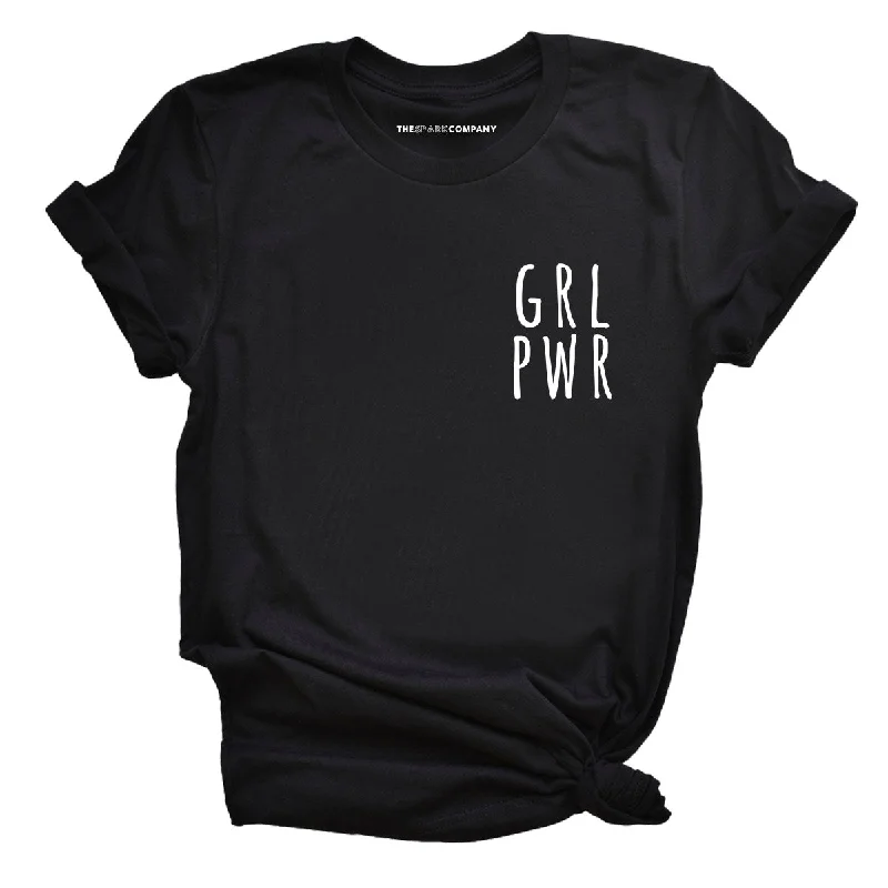 Girl Power Corner Feminist T-Shirt Asymmetrical Pockets Print