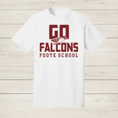 "Go Falcons" Basic T-Shirt Solid Print Embellished