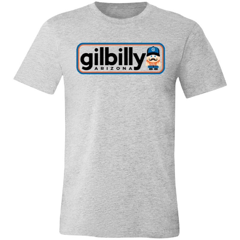 Unisex Crew Neck Shirt | Gilbilly Logo | Athletic Heather Gray Solid Color Striped Floral