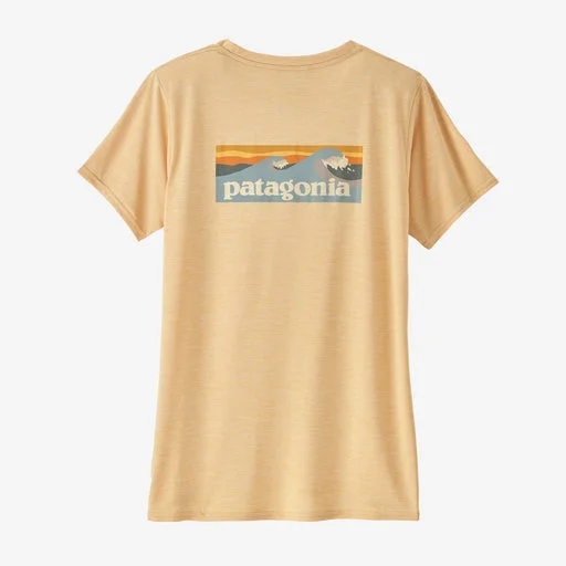 Patagonia Women's Capilene® Cool Daily Graphic Shirt - Waters Denim Fabric Leather Fabric Suede Fabric