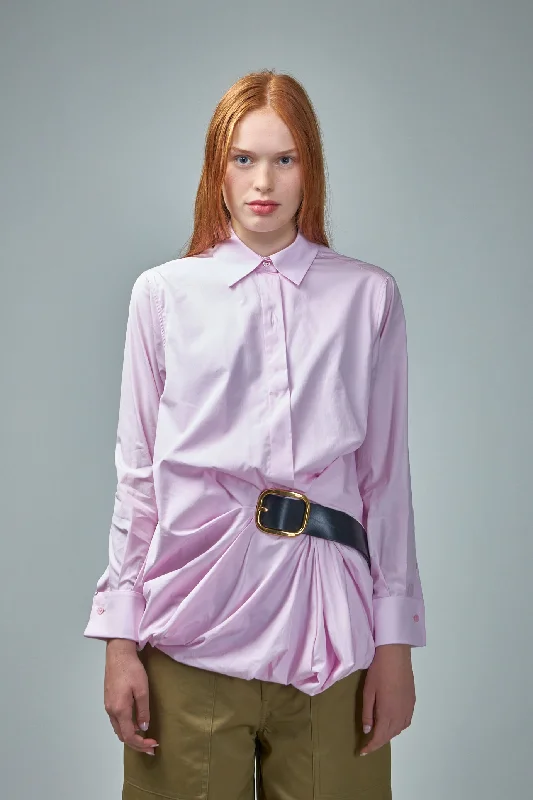 Belted Shirt Fleece Nylon Spandex