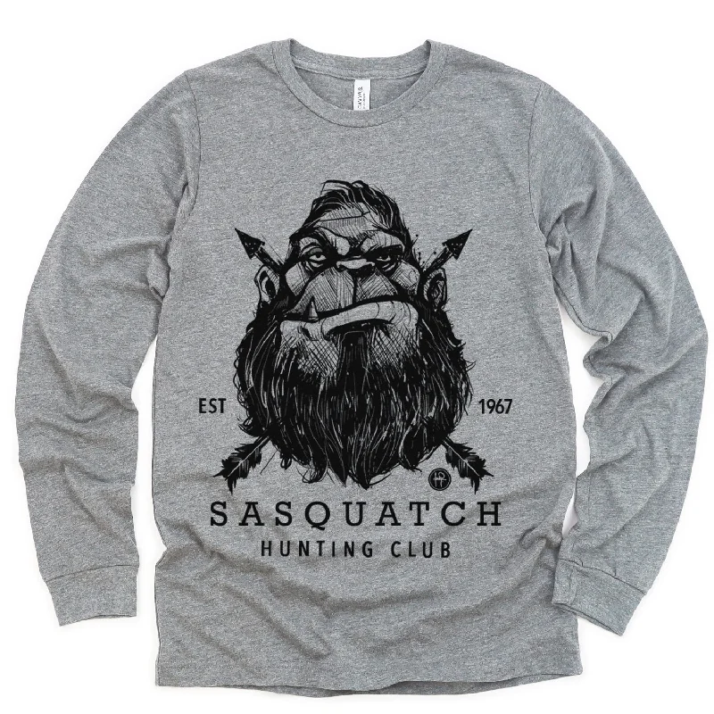 Sasquatch Custom Print Long Sleeve T-Shirt Jersey Fabric Tulle Fabric Batik Fabric