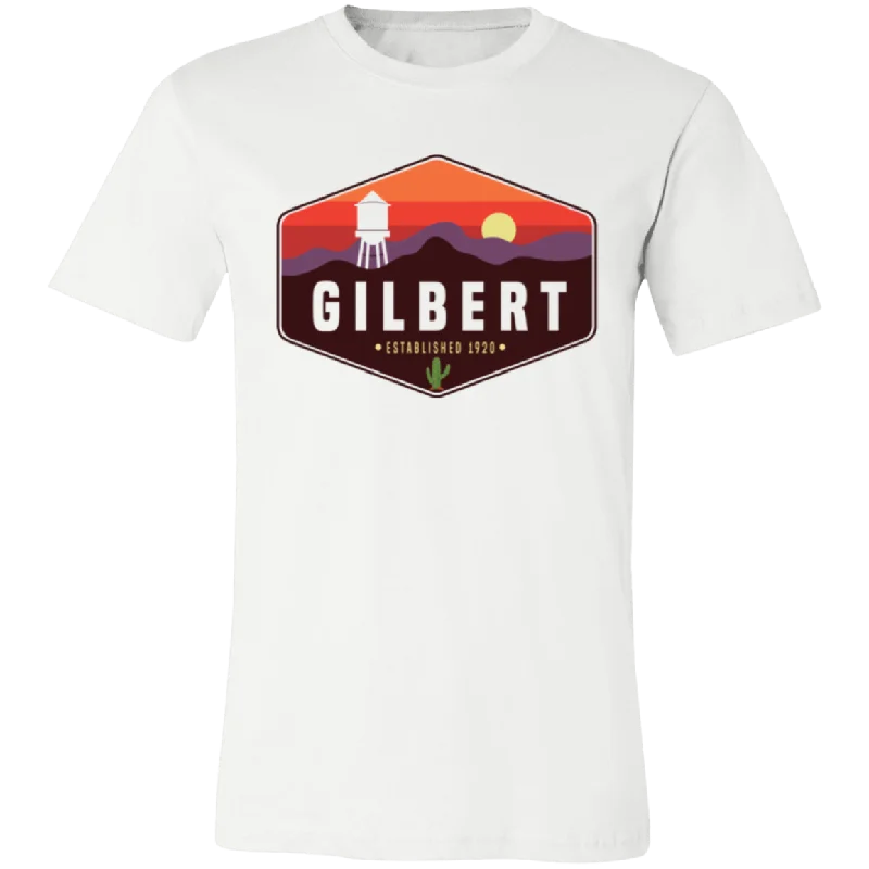 Unisex Crew Neck Shirt | Gilbert Sunset | White Fleece Nylon Spandex