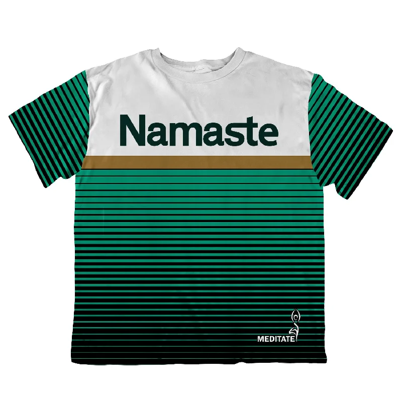 Unisex Oversized Tee - Namaste Basic T-Shirt Crew Neck Short Sleeve